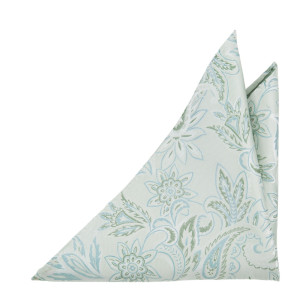 FLOURISHED PALE GREEN taskuliina
