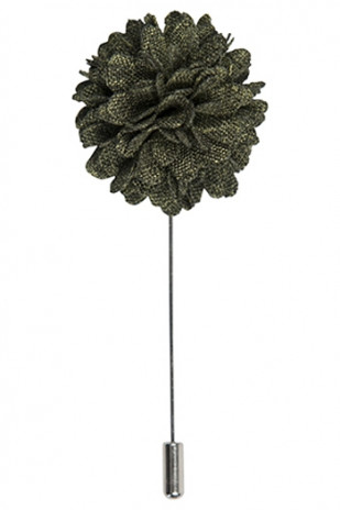 Flower Moss Green lapel pin