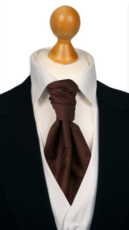 SOLID Brown sidottu plastron