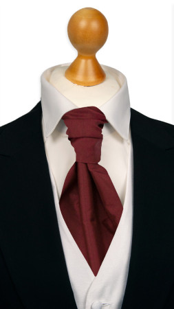 SOLID Burgundy sidottu plastron