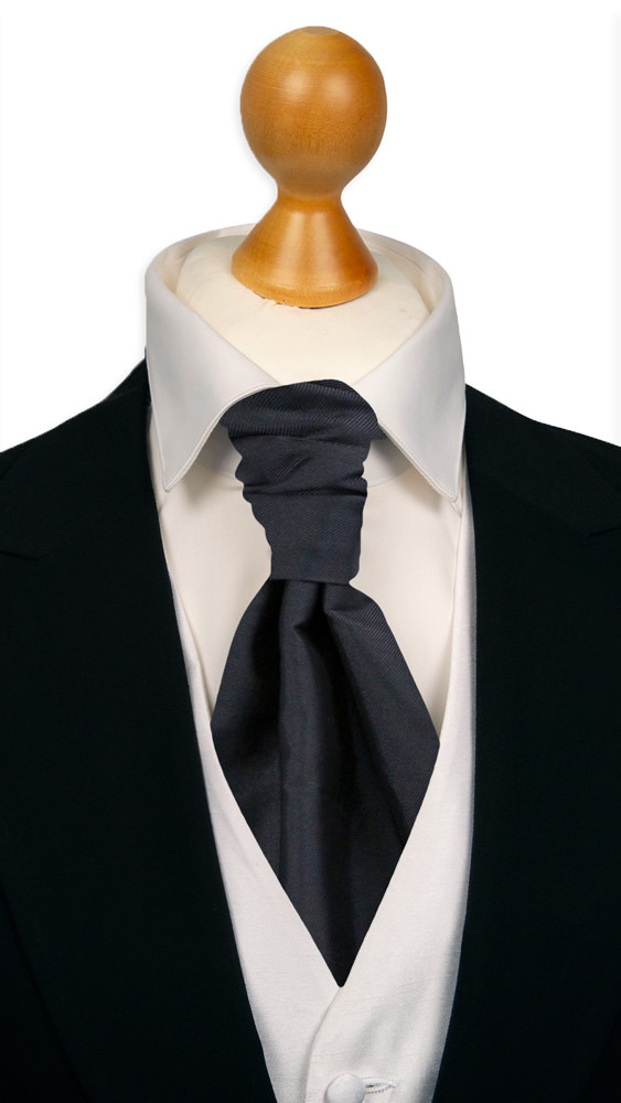 SOLID Charcoal sidottu plastron
