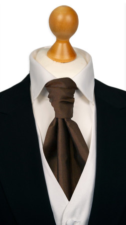SOLID Dark brown sidottu plastron