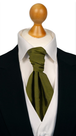 SOLID Olive sidottu plastron