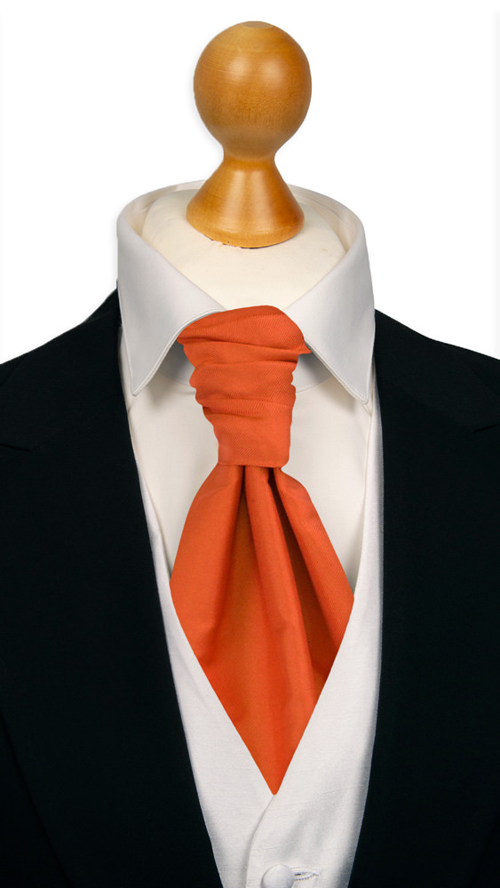 SOLID Orange sidottu plastron