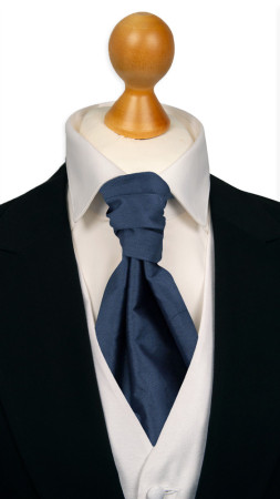 SOLID Steel blue sidottu plastron