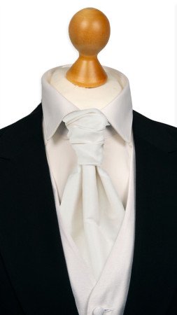 SOLID White sidottu plastron