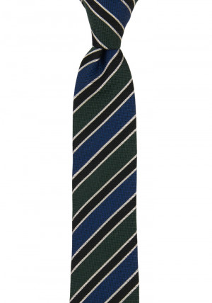 LINED UP GREEN BLUE skinny tie