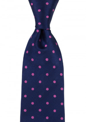 ONTHEDOT NAVY PINK classic tie