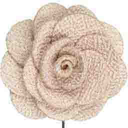 Rose beige lapel pin