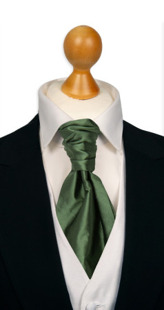 SATIN DARK SAGE sidottu plastron