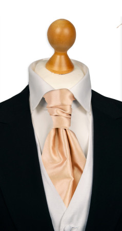 Satin Powder Peach sidottu plastron