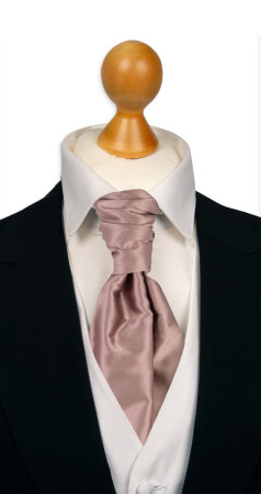Satin Rose Taupe sidottu plastron