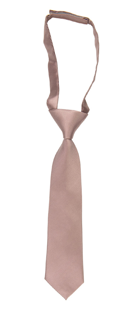 Satin Rose Taupe Lasten solmio pieni solmittu