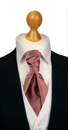 Satin Rose Wood sidottu plastron