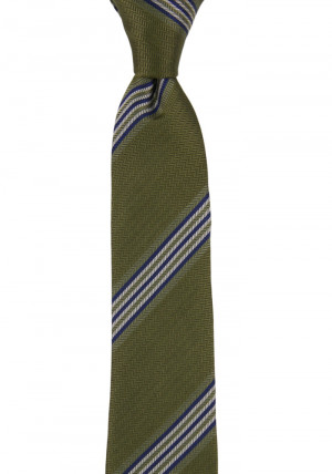 SERIOUSSTRIPES MOSS GREEN skinny tie