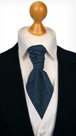 SNAZZY Dark blue sidottu plastron
