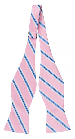STRAIGHTONSTRIPE PINK self-tie bow tie