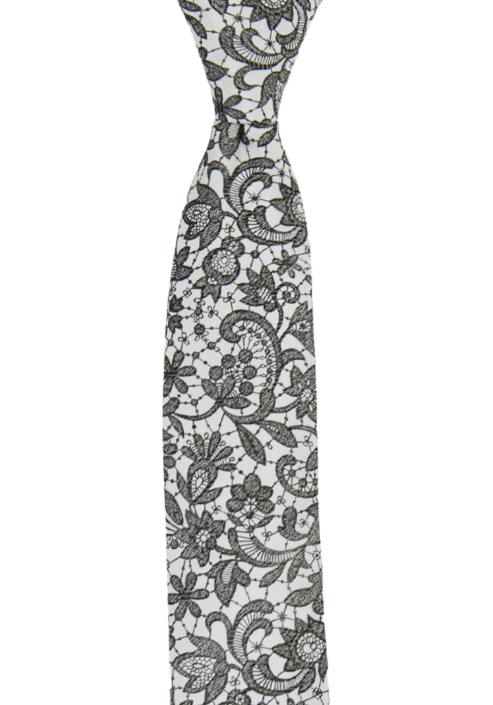 VIGSEL WHITE BLACK kapea solmio